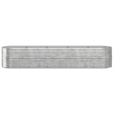Garden Raised Bed Galvanised Steel 368x80x68 cm Silver 318967