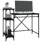Desk with Shelves Black 105x50x90 cm Engineered Wood&Iron 826714