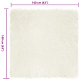 Faux Sheepskin Rug TAFALLA White 160 x 160 cm Polyester 42021466