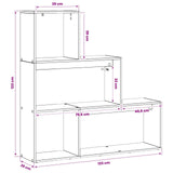 Room Divider Bookcase 123 x 29 x 123 cm Engineered Wood 8015687