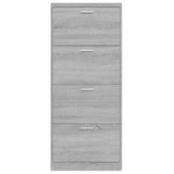 Shoe Cabinet Grey Sonoma 59x17x150 cm Engineered Wood 342524