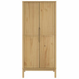Wardrobe "FLORO" Wax Brown 77x53x171 cm Solid Wood Pine 374005
