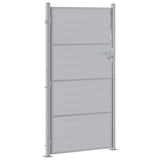Garden Gate with Lock Silver 96 x 200 cm Stainless Steel 3402589