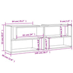 TV Cabinet Grey 149x30x52 cm Engineered Wood 808361