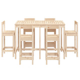 7 Piece Garden Bar Set Solid Wood Pine 3154760