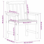 Garden Dining Chair 4 pcs Black 65.5 x 55.5 x 88cm Plastic 3335796