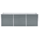 Garden Raised Bed Galvanised Steel 240x80x77 cm Grey 44840