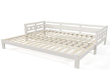 Daybed Cabin Bed Wooden 3FT Single Sofa Guest Bed Sofa Bed, Pull out Trundle Wooden Bed Heart-Shaped WF308949AAW
