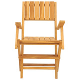 Folding Garden Chair Set of 8 Teak 3155069