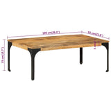 Coffee Table 100x55x35 cm Solid Wood Mango 352018