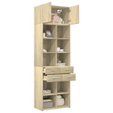 Storage Cabinet Sonoma Oak 70x42.5x225 cm Engineered Wood 3281338