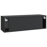 Wall-Mounted TV Cabinet Black 98 x 31 x 30 cm Engineered Wood 898726