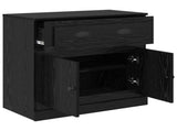 Highboard Black Oak 70 x 35.5 x 67.5 cm Engineered Wood 881419