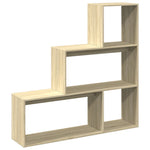 ZNTS Room Divider Bookcase 3-Tier Sonoma Oak 123x29x123 cm Engineered Wood 857987