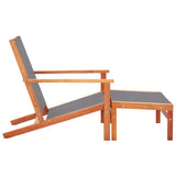 Garden Chair Grey Solid eucalyptus wood Medium Foldable 48696