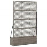 Garden Trellis Planter Grey 105 x 30 x 170 cm Metal 366623
