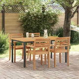 Outdoor Table Natural and Black 150 x 90 x 75 cm 4010611