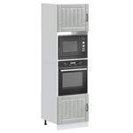 Oven Cabinets 2 pcs Lucca Concrete Grey Engineered Wood 3315045
