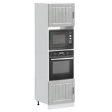 Oven Cabinets 2 pcs Lucca Concrete Grey Engineered Wood 3315045