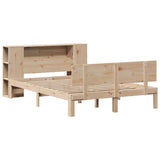 Bookcase Bed without Mattress 140x190cm Solid Wood Pine 3322628