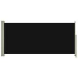Patio Retractable Side Awning 140x300 cm Black 317832