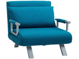 4-in-1 Faux Suede Chair Bed - Blue T3398P328337