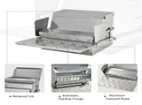 11.5KG Automatic Chicken Poultry Feeder Rat Proof Treadle Self Opening with Galvanized Steel and T3398P349831