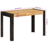 ZNTS Dining Table 120x60x76 cm Solid Wood Mango 356291