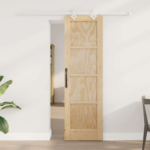 Sliding Door Manual Natural and white 61 x 198.5 cm 3333548