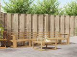 Outdoor Sofa Set 5 pcs White 59 x 59 x 37 cm Solid Acacia Wood 3387213