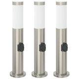 Bollard Lights with Outlet 3pcs 50 cm Stainless Steel IP44 4006012
