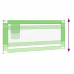 Toddler Safety Bed Rail Green 200x25 cm Fabric 10197