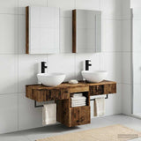 Bathroom Cabinet Set 5 pcs Old Wood Engineered Wood 3406293