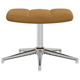 Relaxing Chair with a Stool Brown Velvet 328136