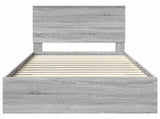 Bed Frame with Drawer Grey Sonoma 100 x 200 cm Engineered Wood 3411346