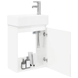 Bathroom Vanity Unit with Tap High Gloss White 889515