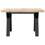 ZNTS Coffee Table Y-Frame 60x60x40.5 cm Solid Wood Pine and Steel 3282770