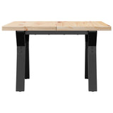 ZNTS Coffee Table Y-Frame 60x60x40.5 cm Solid Wood Pine and Steel 3282770