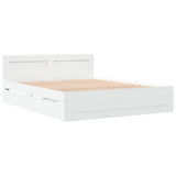 Bed Frame with Headboard without Mattress White 160x200 cm 3295548