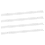 Wall Shelves 4 pcs White 115x9x3 cm 326664
