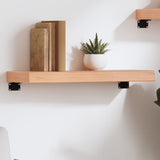 Wall Shelf Light Brown 60x20x6 cm Treated Solid Wood Oak 363643