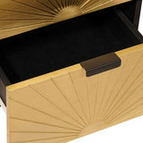 Sideboard Black and Gold 40 x 33 x 75 cm Solid Mango Wood 4017851
