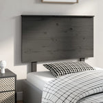 ZNTS Bed Headboard Grey 104x6x82.5 cm Solid Wood Pine 819157