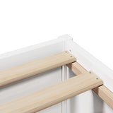 Bed Frame with Headboard White 75x190 cm Small Single Solid Wood Pine 3306367