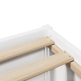 Bed Frame with Headboard White 150x200 cm King Size Solid Wood Pine 3307081