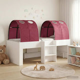Bed with Tunnel 3 pcs White and Red Engineered Wood 3423561