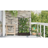 Garden Planter 2 pcs Brown 80 x 40 x 125.5 cm PP 42002814