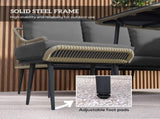 6 Piece Garden Furniture Set, Garden Corner Sofa Set with Thickened Cushions, Glass Top Table and T3398P320153