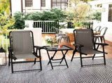 Three-Piece Garden Table and Chair Set - Dark Grey T3398P317837