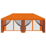 Gazebo Cover with Sidewalls 6 x 3 m Orange Polyester 190 900418